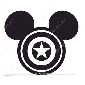 Captain America Mickey Head SVG, Cricut, Shirt, Instant Download, Digital