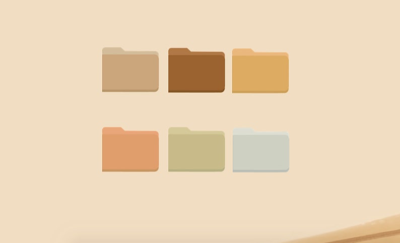 Boho Macbook Folder Icons Boho Color Palette Aesthetic - Etsy