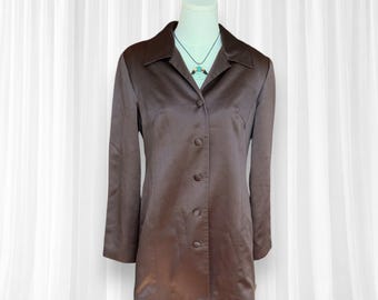 Vintage 90's Bebe Brown Satin Jacket