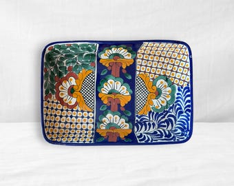 Garay Mexican Talavera Hand Painted Ceramic Baking Dish