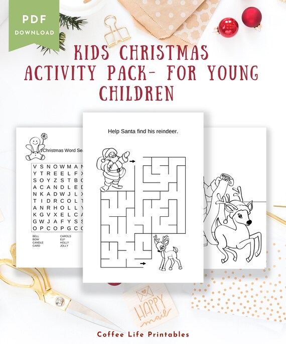 Christmas Activity Printable Bundle For Younger Children | Etsy