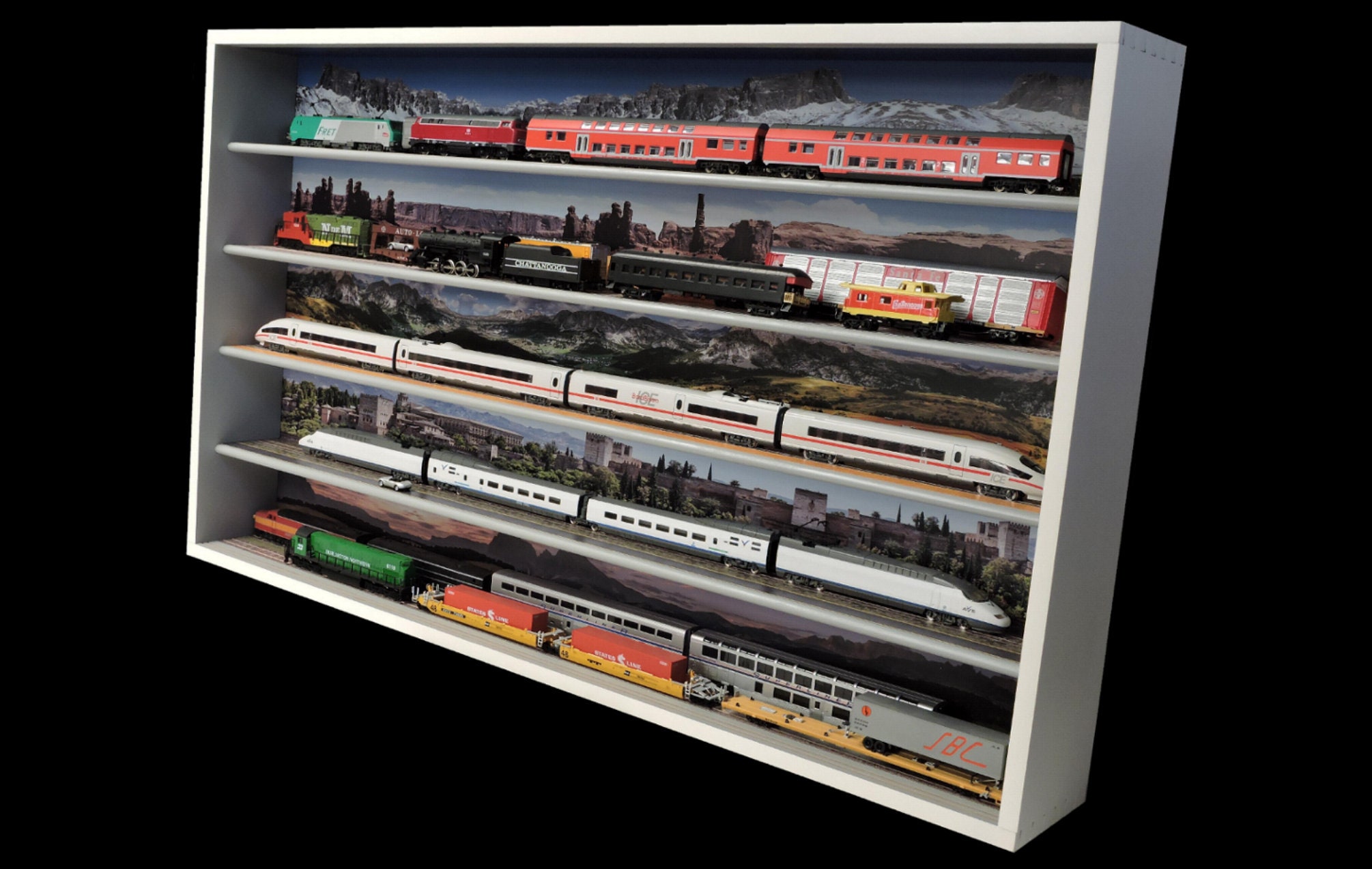 HO Train Display Case Train Storage Shelves for Etsy Canada