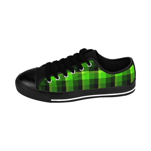 Irish Plaid selling Sneakers, Canvas Sneakers, Tie Sneakers, Woman Sneakers, Handmade Sneakers, Girls Sneakers, St Patrick Sneakers