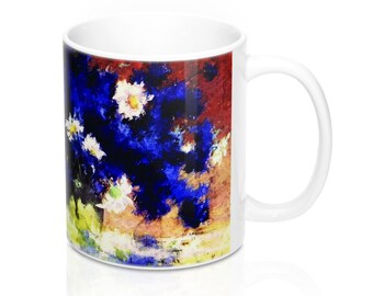 Violet Floral Mug UK| Floral Mug| Coffee Mug | Husband Mug | Valentine's Day Mug | Girlfriend Mug | Wife Mug | Present| Made in the UK