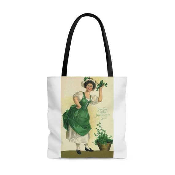 Happy St Patricks Day Irish Leprechaun Womens Fashion Large Tote Ladies Handbag Shoulder Bag