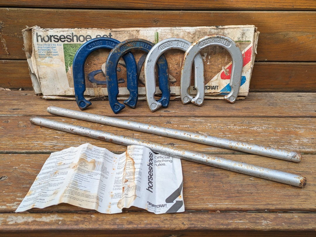 Sportcraft Metal Horseshoe Set Model 08040 Etsy