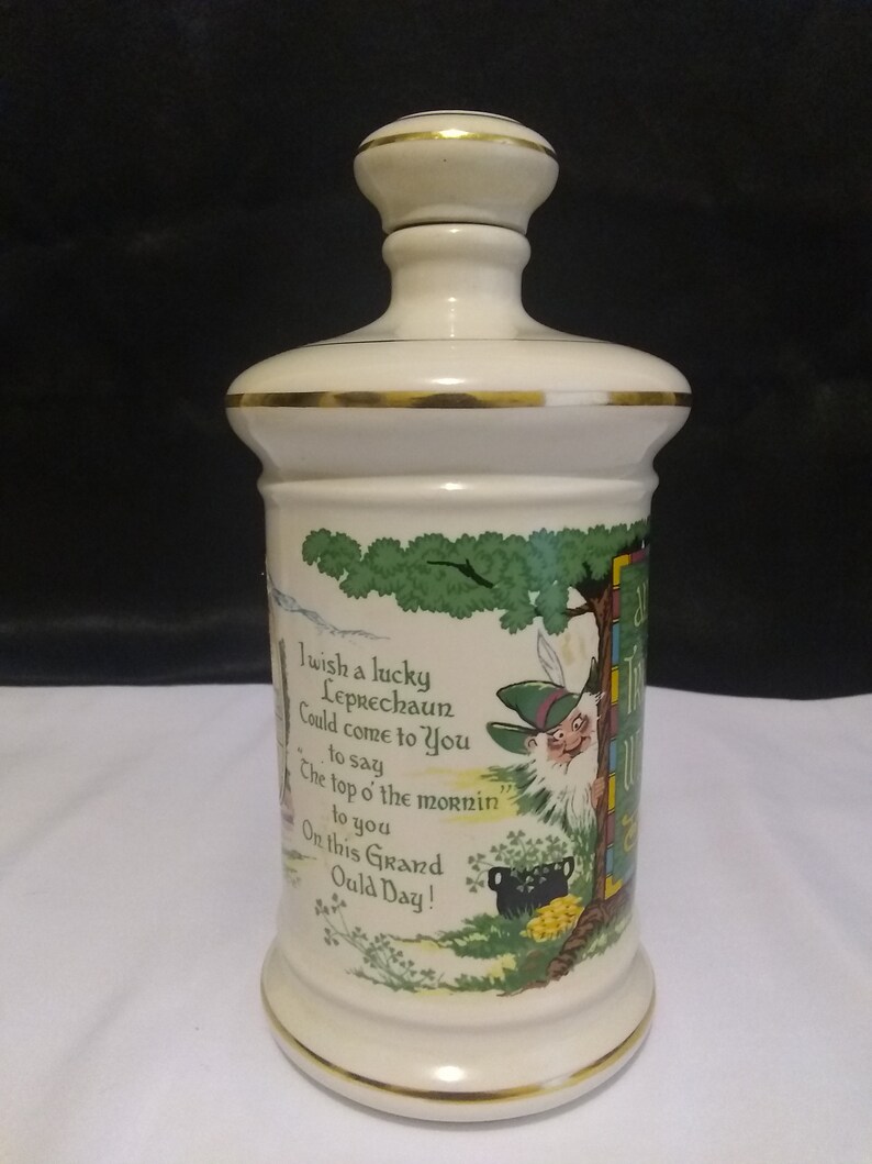 Old Fitzgerald Genuine Porcelain Decanter/Irish Whiskey Etsy