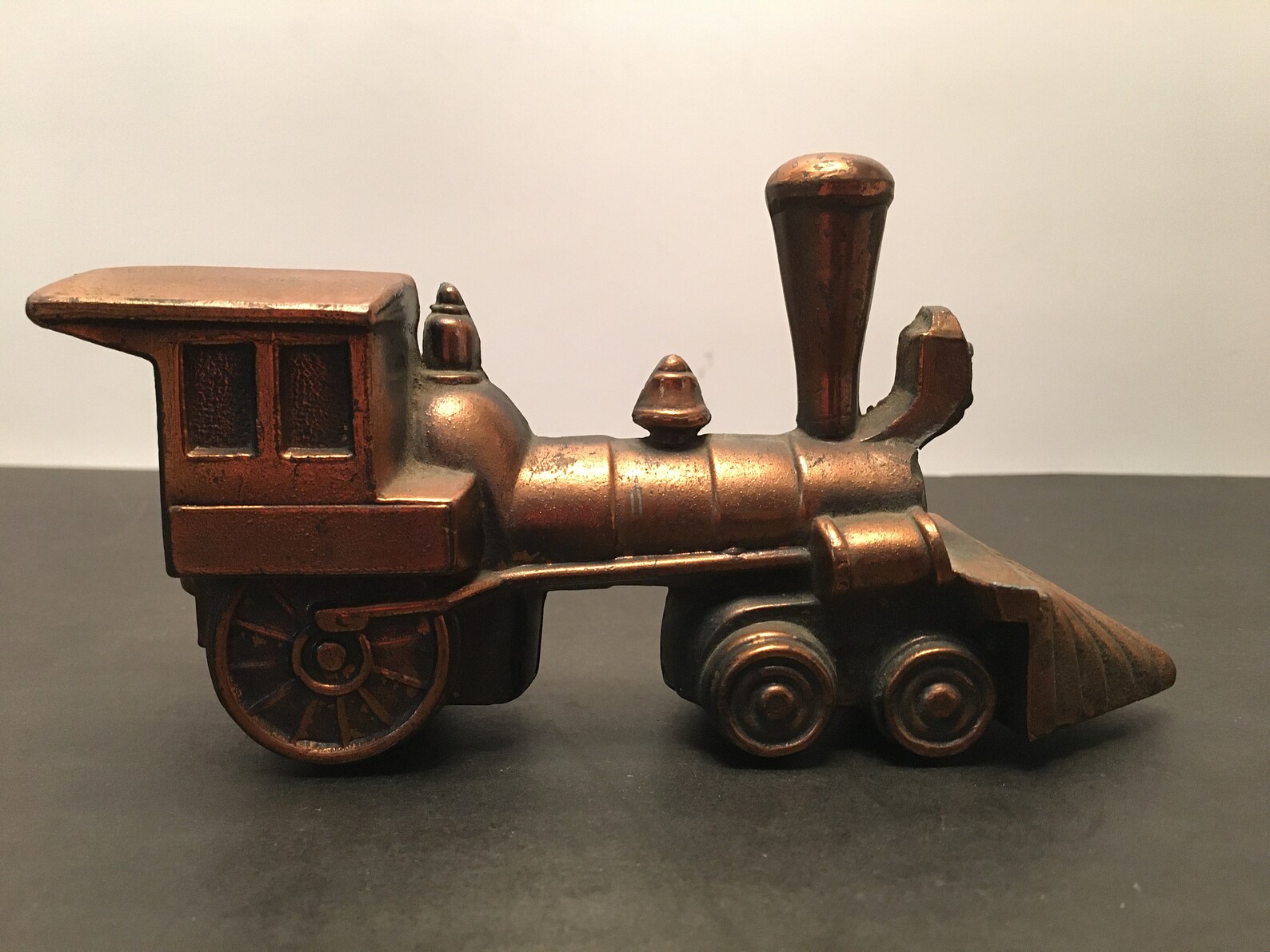 Copper Tone Metal Train/antiqued Copper Train Shelf Etsy