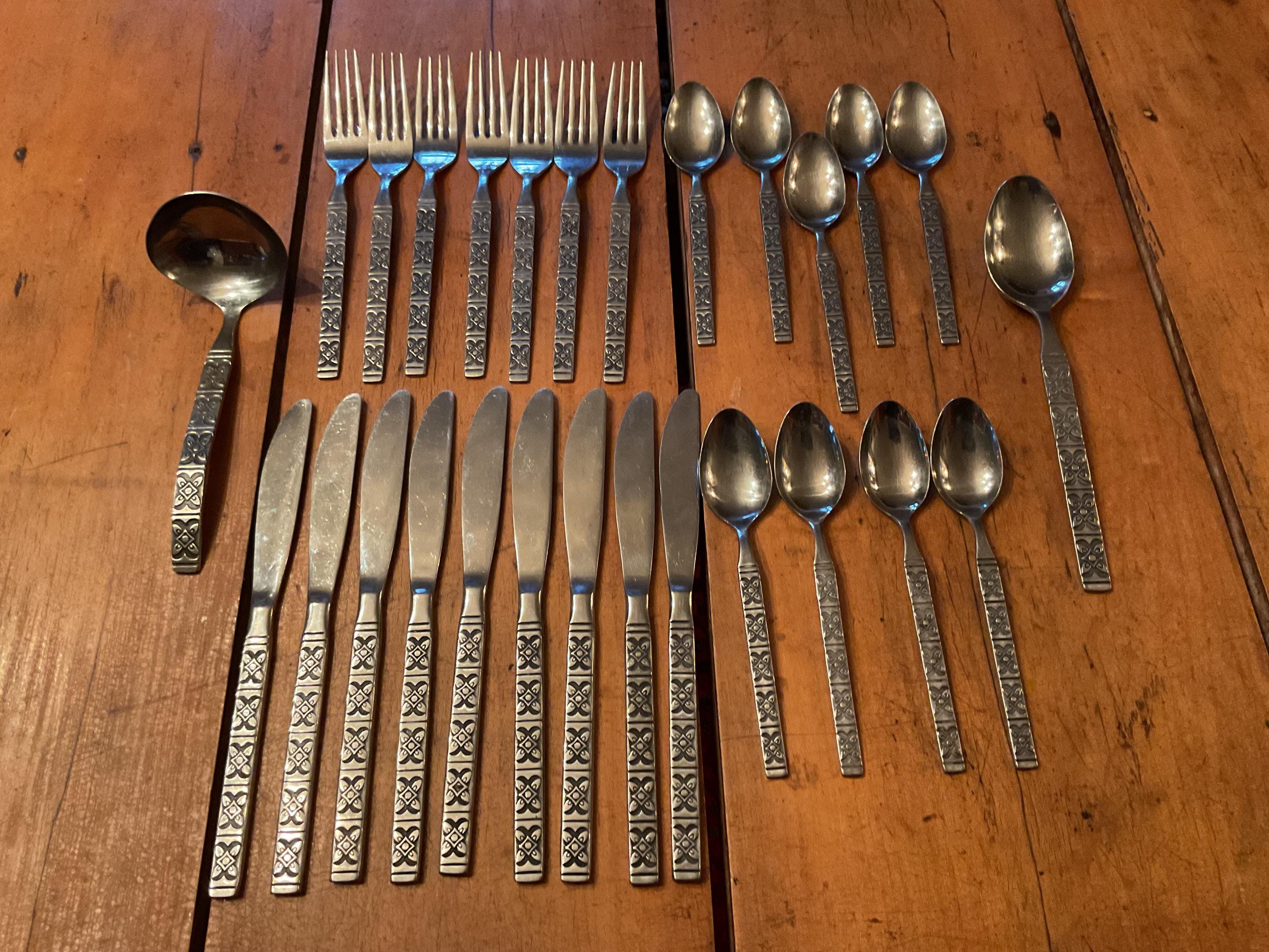 M770 Vintage 40s Joe Calafato アフリカン スプーン Vintage Japanese Stainless Steel Flatware - Etsy Canada