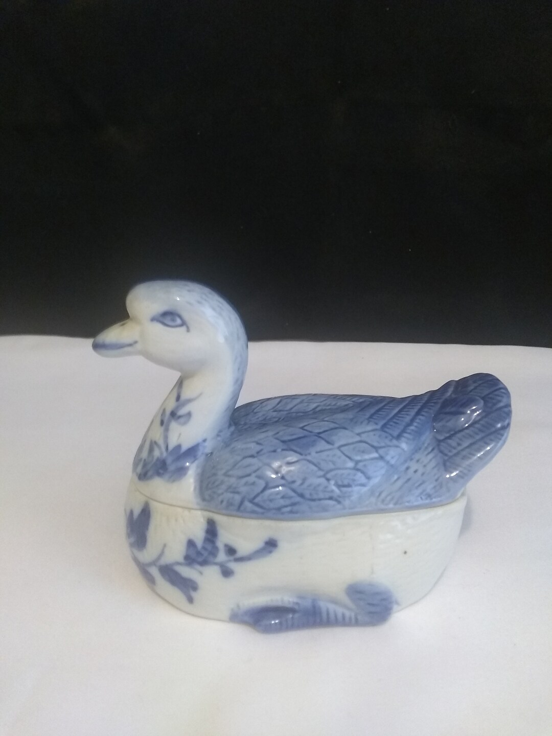 Blue and White Ceramic Duck Candy Dish/ceramic Duck Dish/blue Etsy