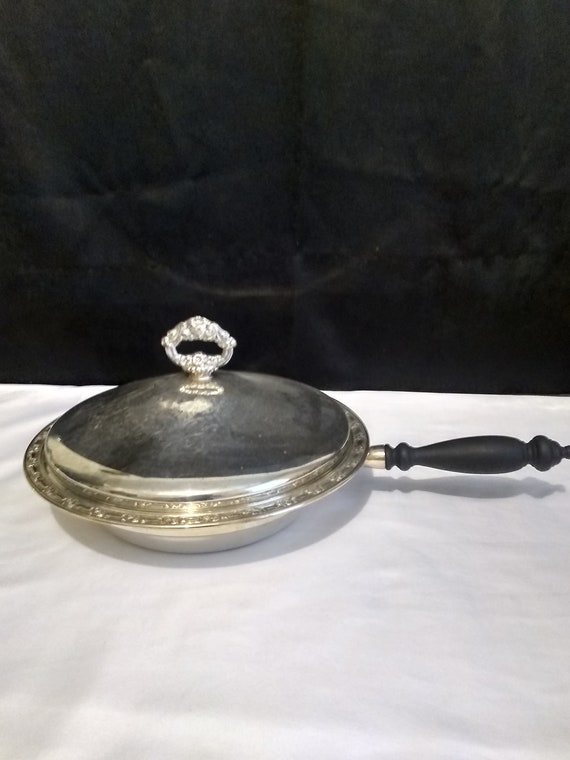 Elegant Silver Frypan/Ornate Silver Pan/Large Silver Serving Etsy