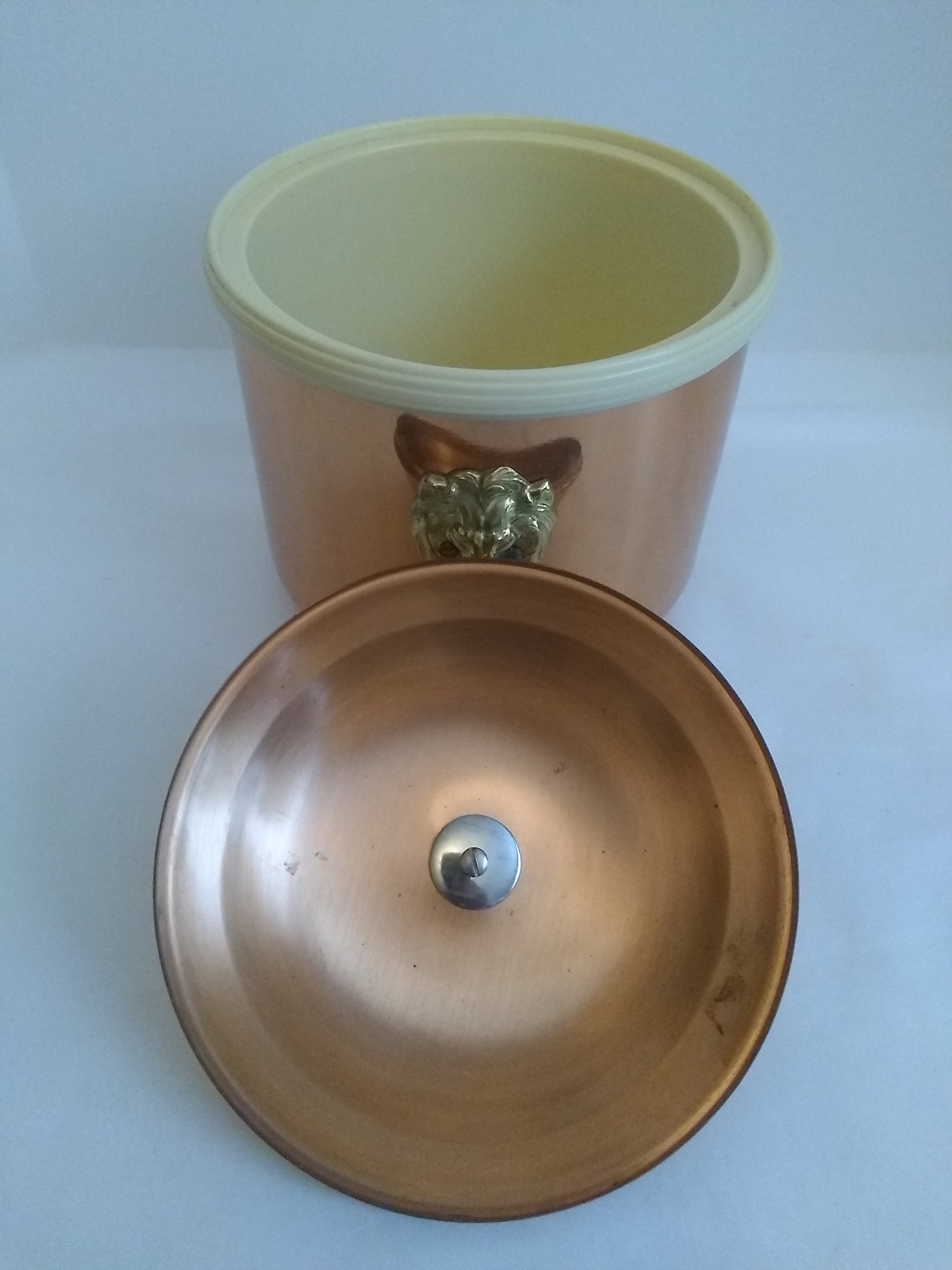 Ornate Copper and Brass Ice Bucket/vintage Copper Ice Etsy