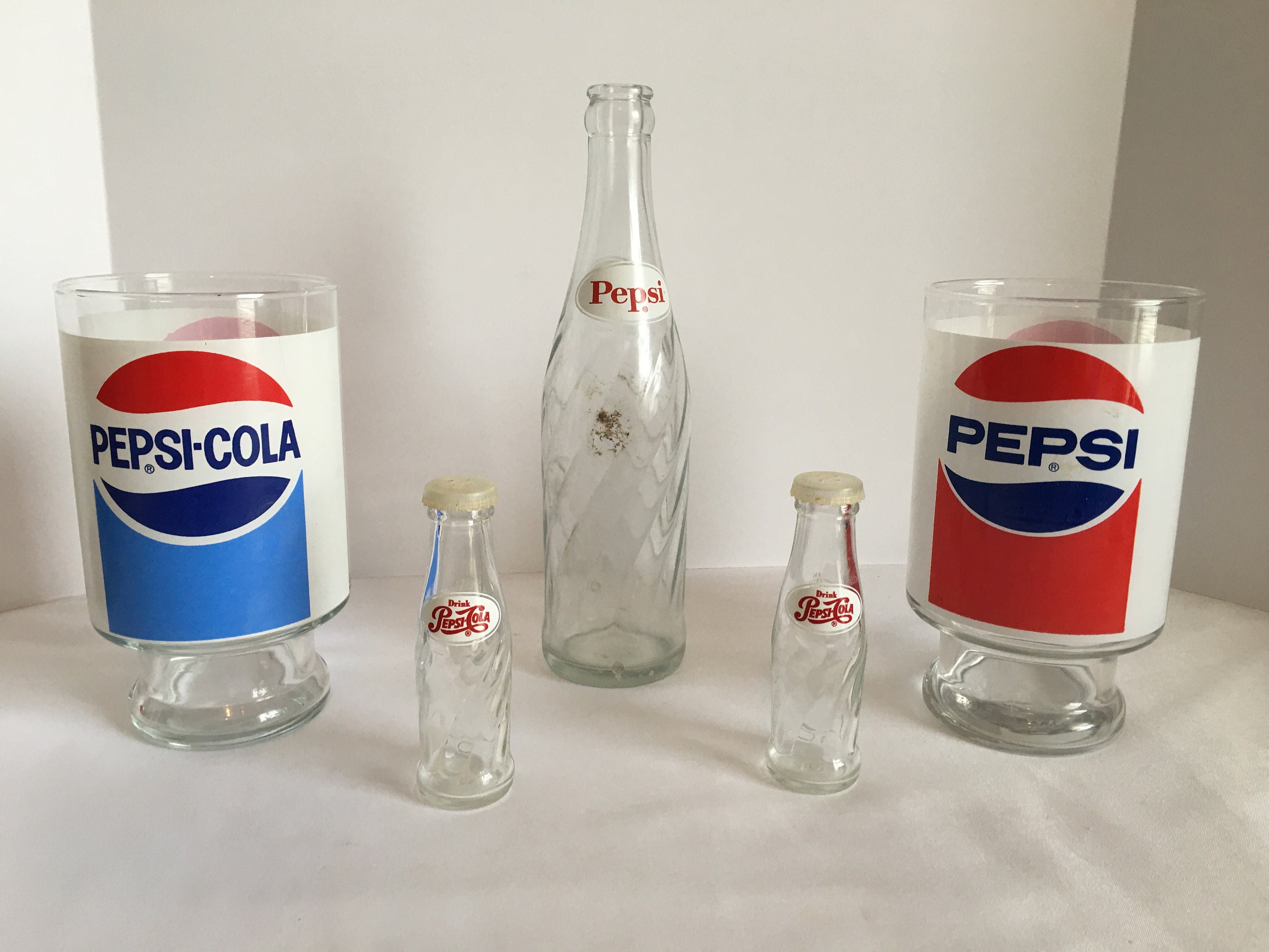 Pepsi cola vintage glasses