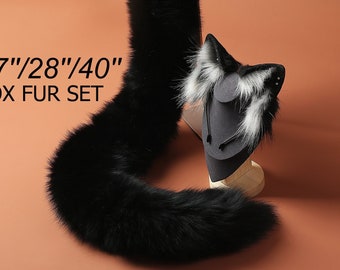 Fox tail and ear set fox ear and tail cosplay wolf tail and ears cat tail cat ear anime cosplay kitten ears and tail kittenplay Halloween