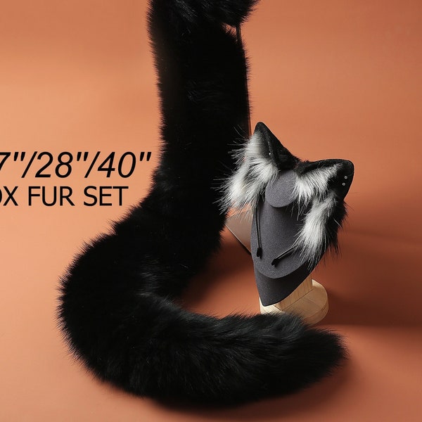 Fox tail plug and ear set - fox ear and tail buttplug - wolf tail butt plug - anal plug tail cat ear anime cosplay - Christmas gift -mature