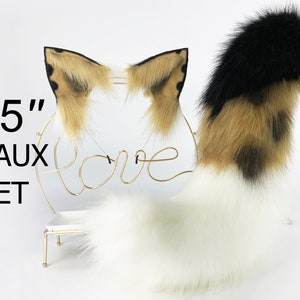 Border collie dog ear and tail set puppy ear headband Shepherd ear and tail set puppy play dog tail and ear anime cosplay anime cosplay