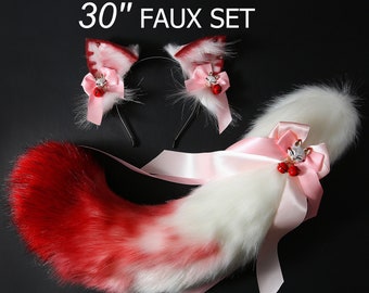 Cat tail plug and ear set cat ear headband kitten ear and tail fox tail butt plug wolf tail buttplug neko cosplay kitten ear petplay mature