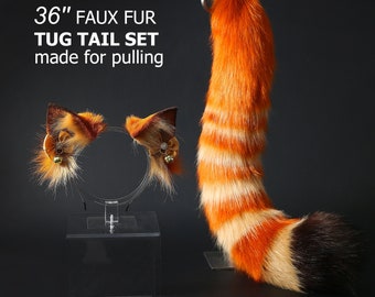 Cat tail plug and ear set cat ear headband kitten ear and tail fox tail butt plug wolf tail buttplug neko cosplay kitten ear petplay mature