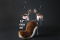 Realistic faux fur deer ear and tail set deer ear and tail set anime cosplay ear animal ear headband deer tail and ear fawn ear and tail