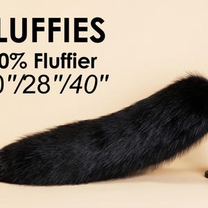 May include: Black faux fur arm warmers, 60% fluffier, available in 20", 28", and 40" lengths.  FLUFFIES.