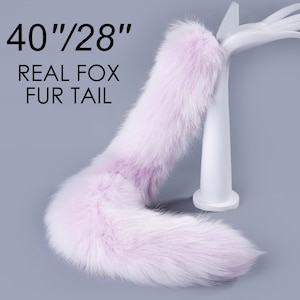 Aliriga vera pelliccia coda di volpe cosplay pelliccia di volpe viola coda di volpe lunga coda di lupo coda di gatto morbida coda di gattino coda di volpe coda pelosa cosplay anime