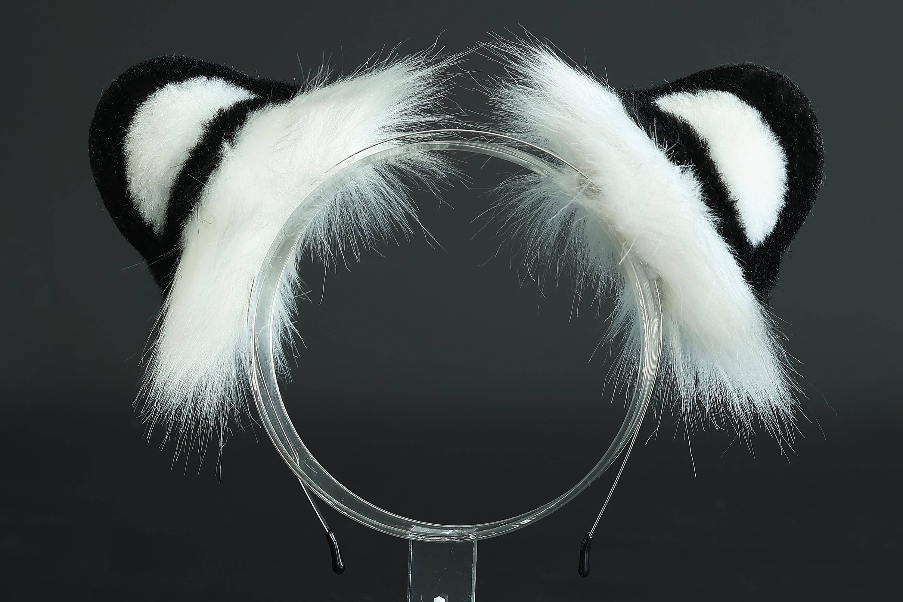 XEPST Ensemble de Costumes Tigre Animal, Bandeau avec Oreilles de Tigre Nœud Papillon Queue de Tigre pour Costume d'Animal Cosplay Fête d'Anniversaire Halloween Costumes Fournitures de Fête Tigre-B