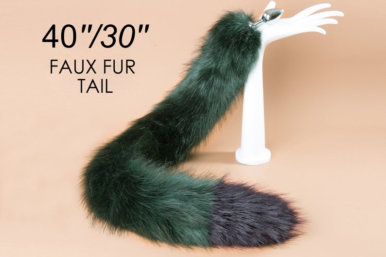 black fox tail butt plug black fox tail butt plug
