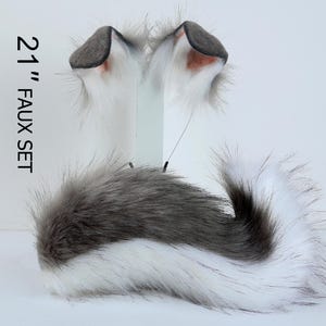Realistic faux fur puppy tail and ear set shiba Inu dog tail and ears puppy ears and tail anime cosplay shepherd dog ear and tail puppy play