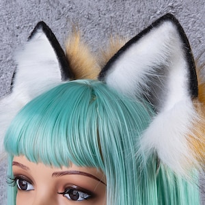 faux fur fox ear headband wolf ear kitten ear faux cat ear neko ear petplay animal ear kitten play ear anime cosplay ear kittenplay ear ddlg