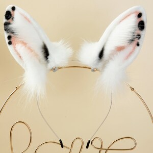 White Bunny Tail and Ear Set Rabbit Ear and Tail Set Bunny Ears Therian ...