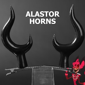 Alastor&#39;s Black Horns For Alastor Cosplay - Hazbin Hotel Cosplay Alastor Horns - Alastor Cosplay Antlers - Alastor Horns Hairclips