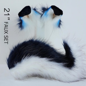 Realistische Kunstfell Welpen Schwanz und Ohren set Shiba Inu Hund Schwanz und Ohren Welpen Ohren und Schwanz Anime Cosplay Schäferhund Ohr und Schwanz Welpen spielen