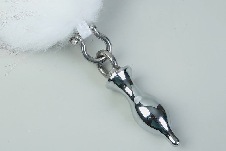 Tug Tail Plug for Pulling Fox Tail Butt Plug White With Black Etsy Canada