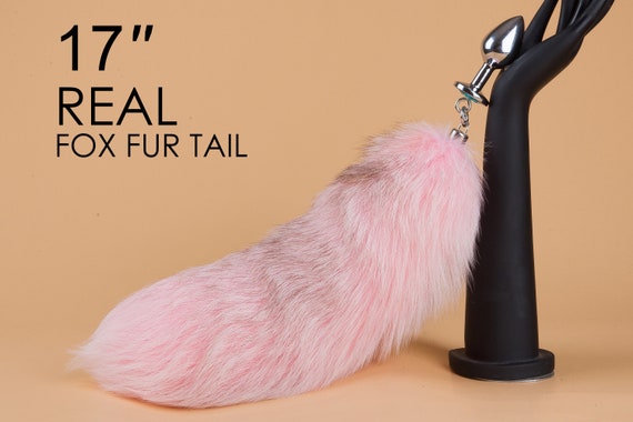 Pink Real Fox Tail Butt Plug Wolf Tail Plug Ass Anal Plug Tail Etsy Canada