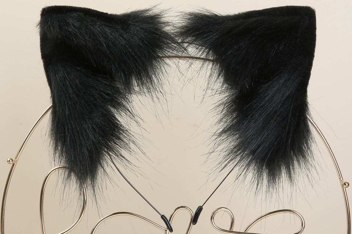 Black Cat Ear and Tail Plug Set Kitten Tail Buttplug Cat Tail Etsy