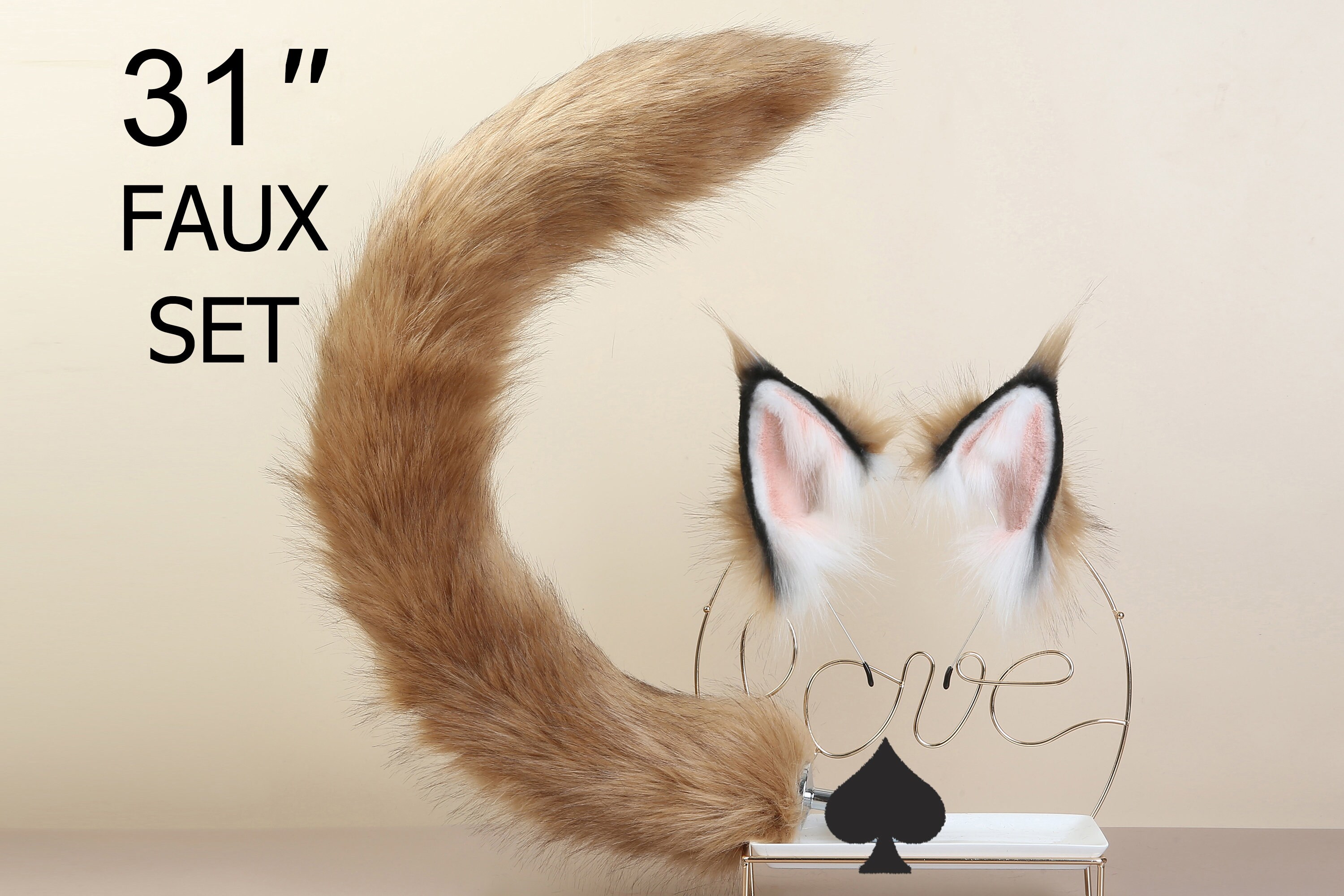 Lynx Cat Tail Plug and Ear Set Cat Tail Butt Plug and Ear Etsy