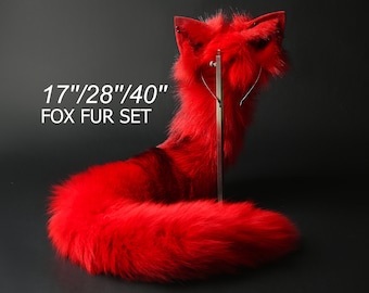 Fox tail and ear set fox ear and tail cosplay wolf tail and ears cat tail cat ear anime cosplay kitten ears and tail kittenplay Halloween