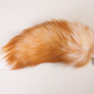 aliriga brown fox fur tail plug fox tail plug wolf tail butt plug cat tail plug anal plug tail anime cosplay petlay tail mature image 2