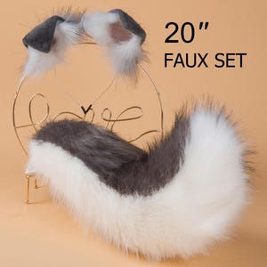 Realistische nepbont puppy staart en oor set shiba Inu hond staart en oren puppy oren en staart anime cosplay herdershond oor en staart puppy spelen