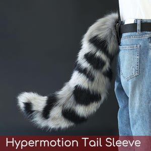 Calico grå Hyper Motion svansskydd för silikonkärna svans hund Hyper Motion svansskydd katt Super Motion svansskydd Therian valp Kemonomimi
