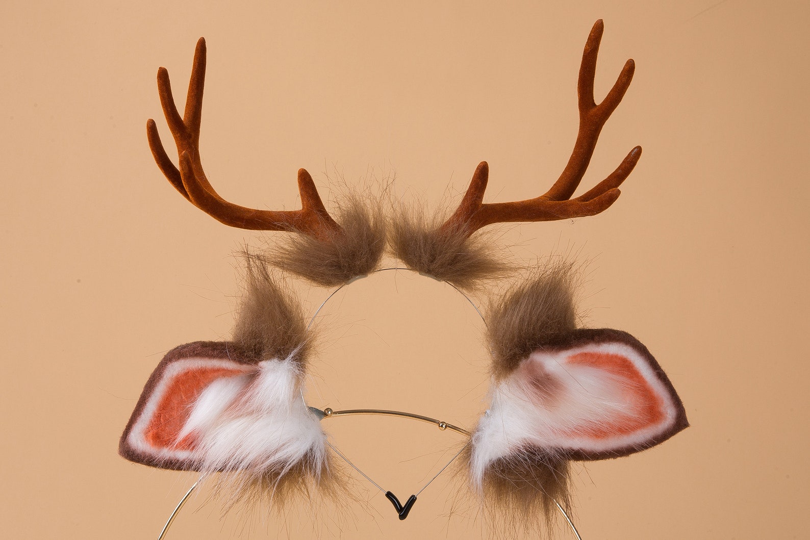 Sika Deer Ear Headband Elk Ear Realistic Faux Fur Ear Animal Etsy