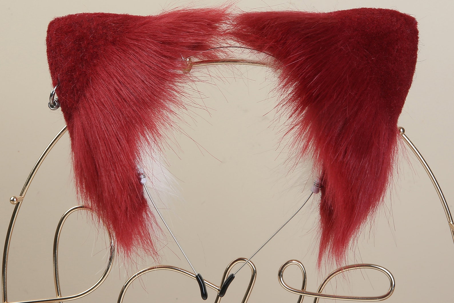 Red and Beige Cat Ear and Tail Plug Setkitten Tail Buttplug Etsy