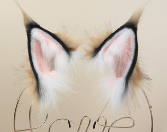 Lynx cat ear headband kitten ear kittenplay ear neko ear petplay ear anime cosplay ear faux fur fox ear wolf ear animal ear neko cosplay