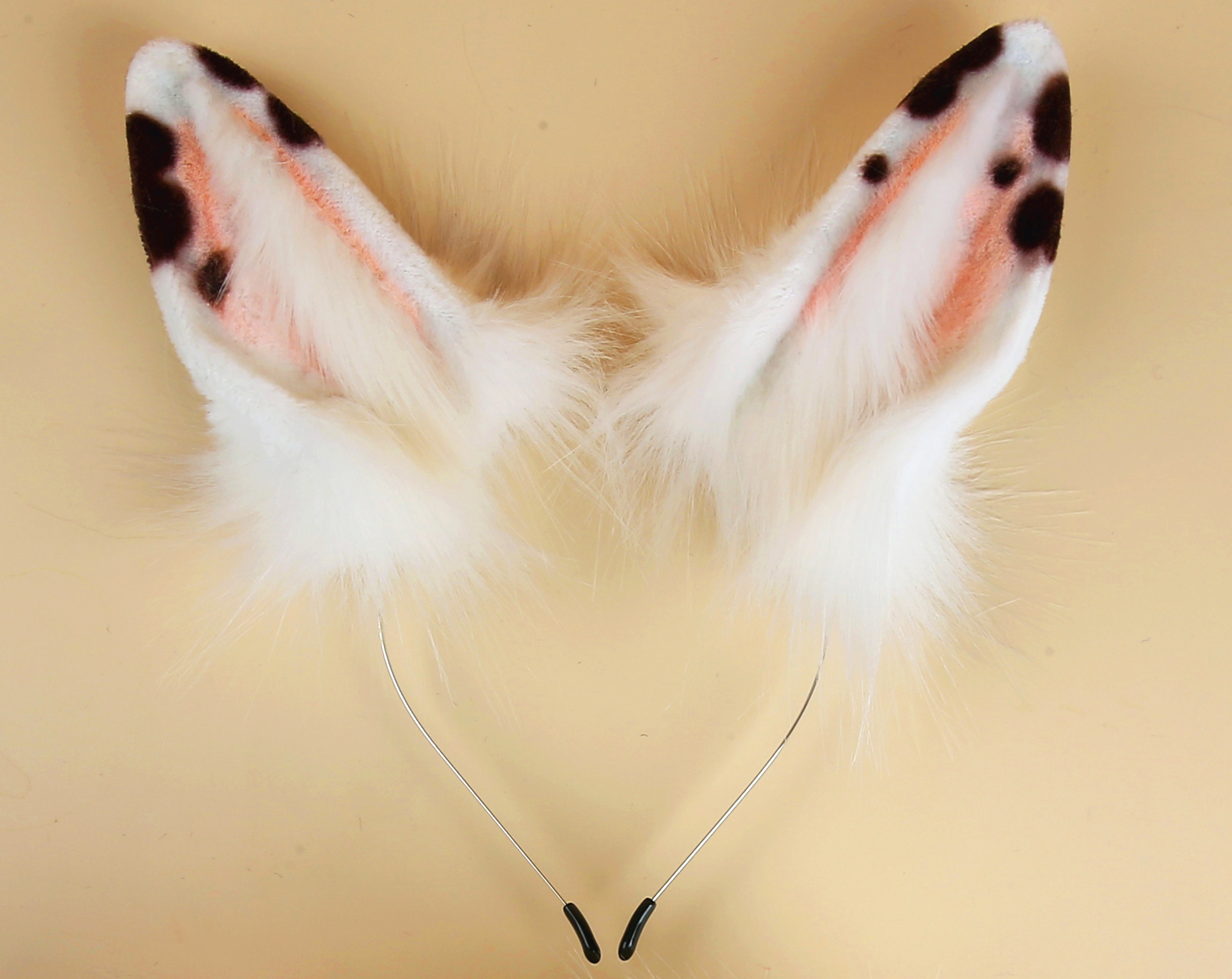 Pink White Bunny Tail Plug and Ear Set Rabbit Tail Butt Plug Etsy