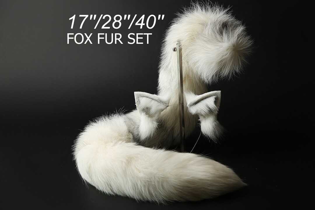 thumbnail interactive-video image 1 of Fox Ears Tail Collar Set, Faux Fur Animal Cosplay Accessories 1 of 12