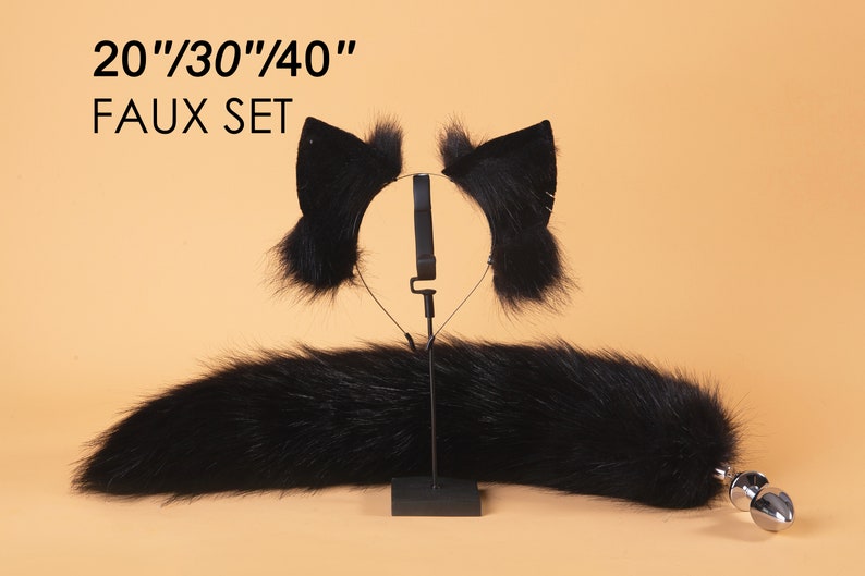 black fox tail butt plug black fox tail butt plug