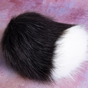 Black and white bunny tail anime cosplay rabbit tail furry deer tail cosplay fursuit sheep tail cosplay nub tail furry tail  ALIRIGA