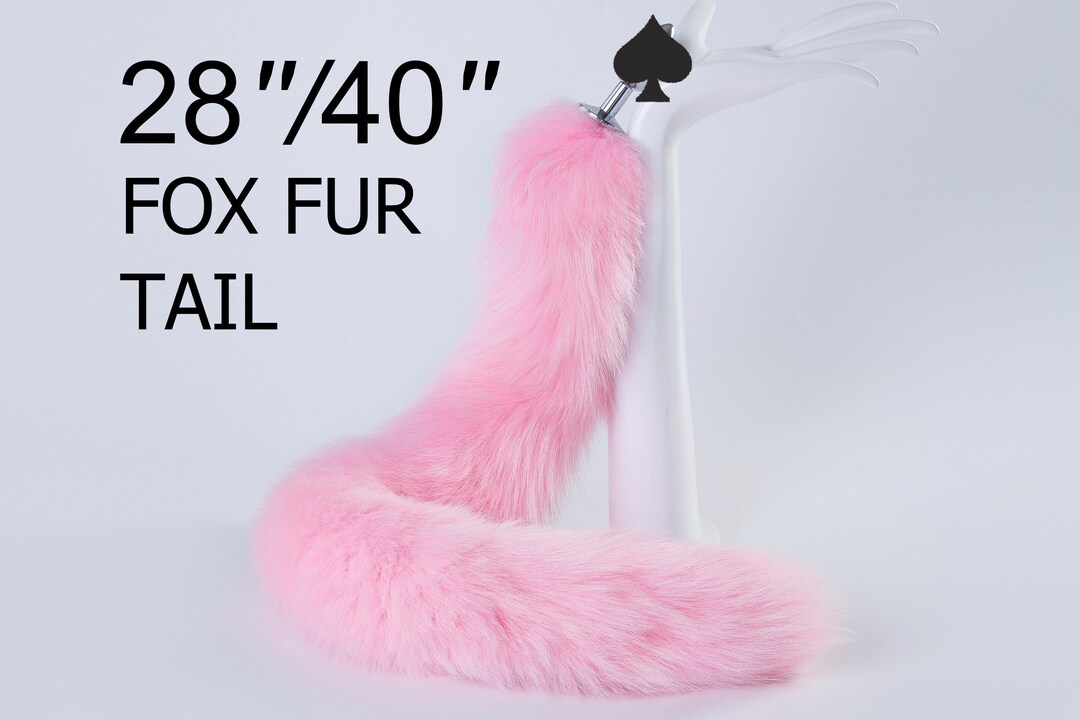 Pink Fox Tail Plug Fox Fur Fox Tail Butt Plug Wolf Tail Plug Cat Tail Plug Anal Tail Buttplug