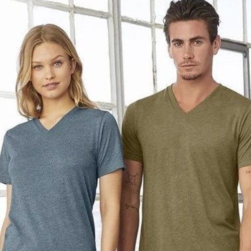 Blank V-neck Bella Canvas T-shirt 3005 Plain Bella Canvas - Etsy