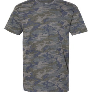 Camiseta unisex negra con estampado de leopardo o camuflaje - Ajuste unisex, la mejor camiseta y muy cómoda. Vintage Camo